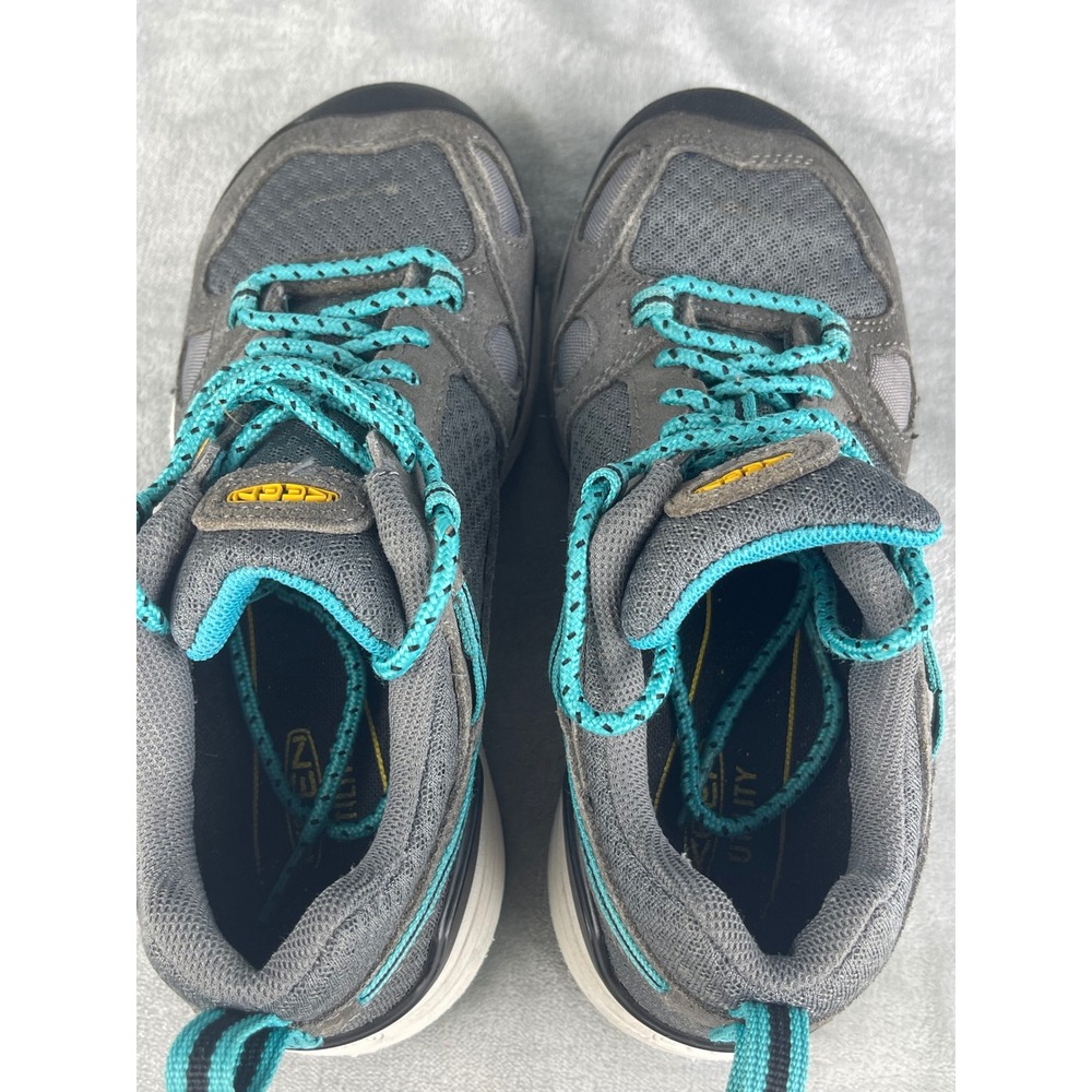Keen Utility Work Shoes Womens 6.5M Grey Teal Excellent Safety Toe ASTM F2413-11 - Picture 7 of 9